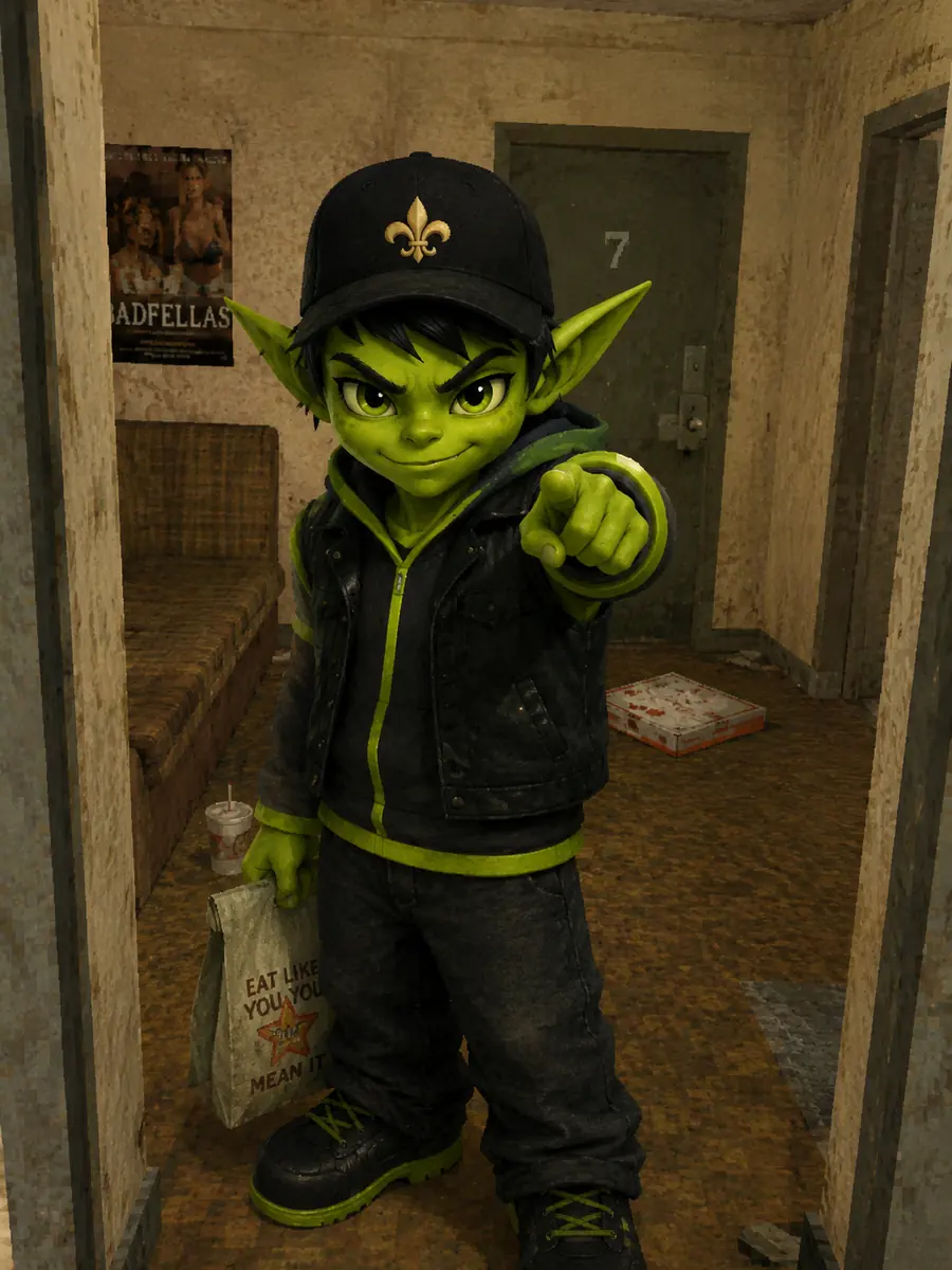 Apartment doorway, pointing at camera